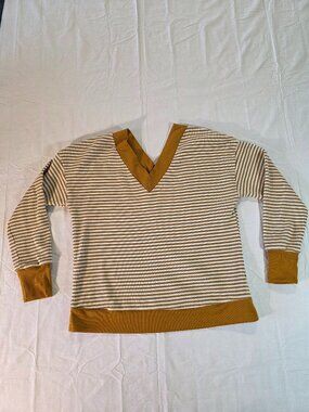 Women's Long Sleeve Shirt Honey Mustard Emberley Size XS